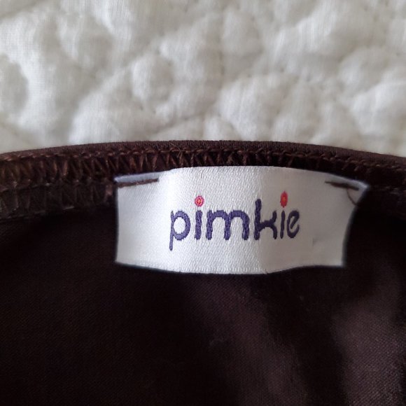 Brown and Gold Halter Strap Dress - Picture 5 of 7